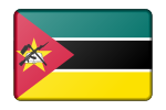 Mozambique flag (bevelled)